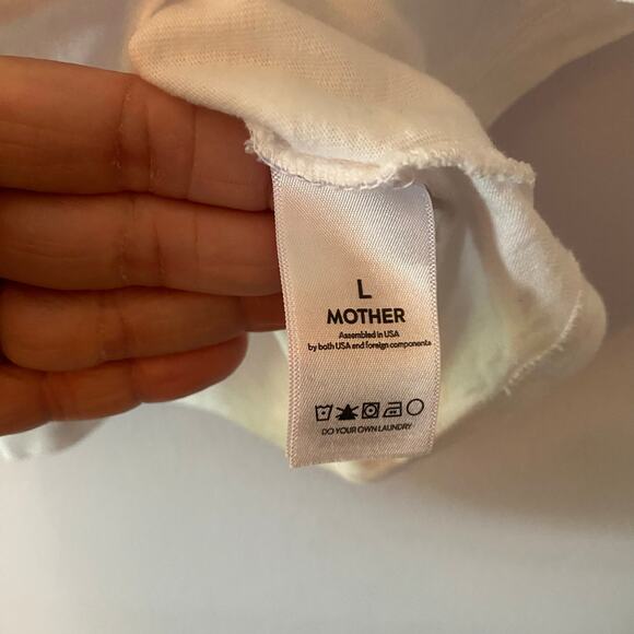 Mother White Sleeveless Strong Silent Type Tank Top Cropped Heart Design Large - Picture 10 of 12